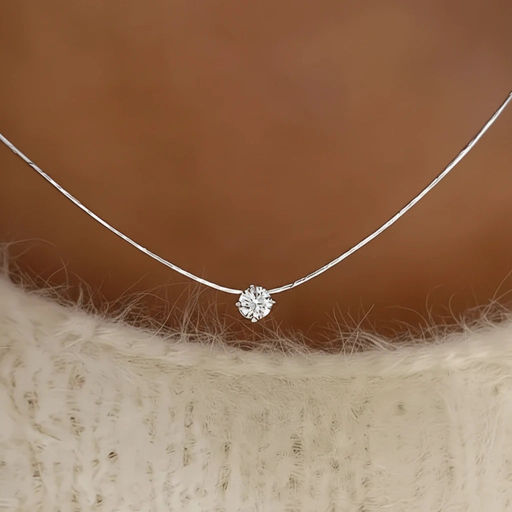 Collier Solitaire Zircon