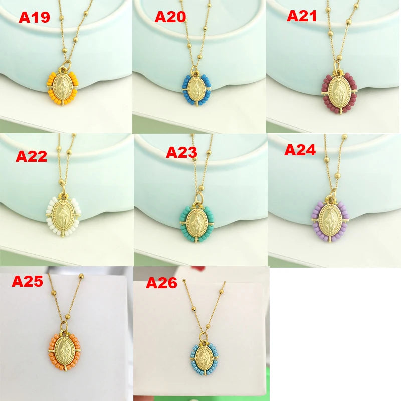 Collier Vierge Marie – Pendentif Acier Inoxydable