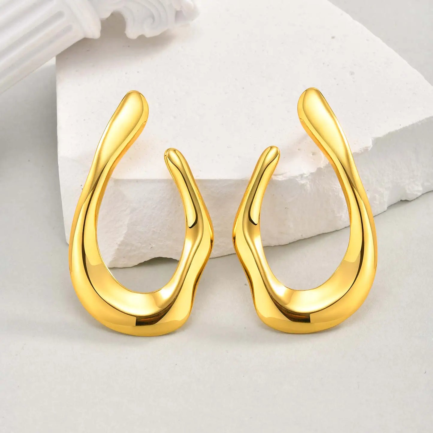 Geometric Gold Earrings