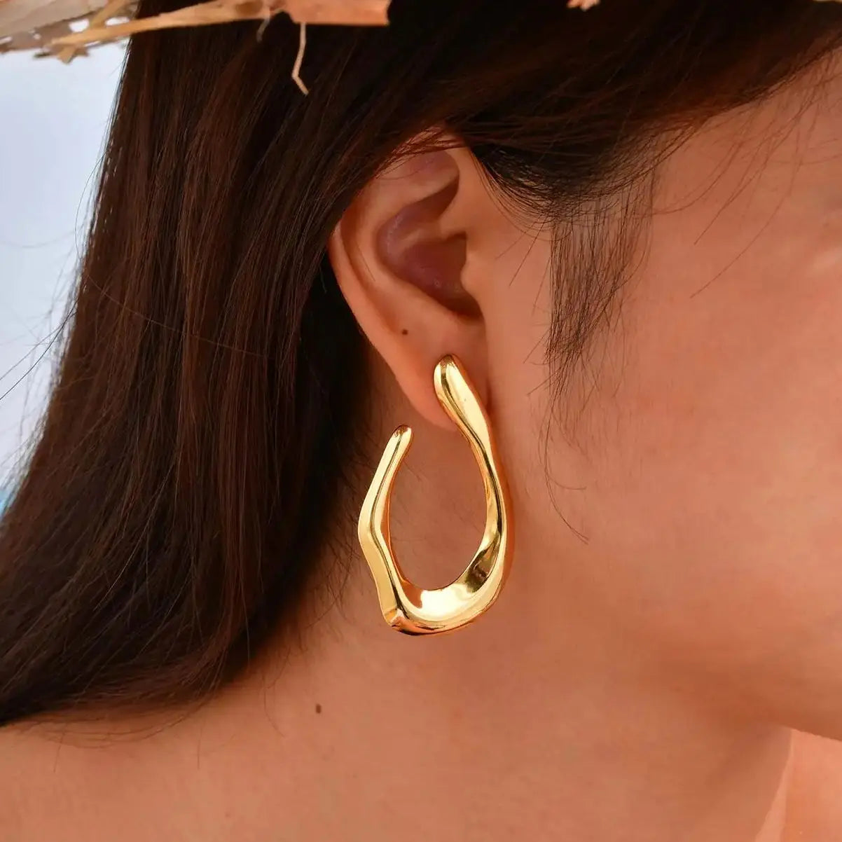 Geometric Gold Earrings