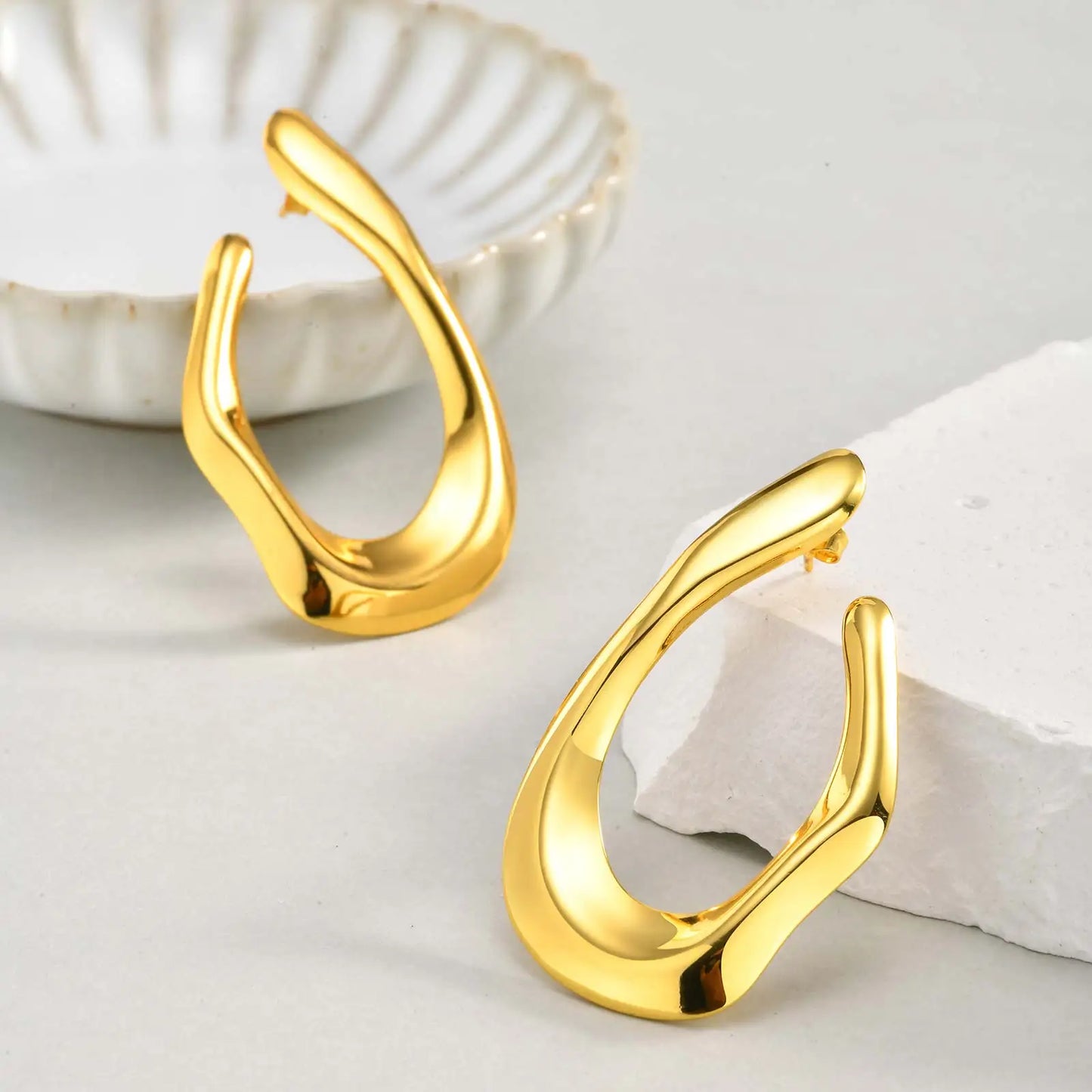 Geometric Gold Earrings