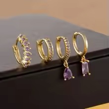 Lot 4 Créoles Zircon Coréennes